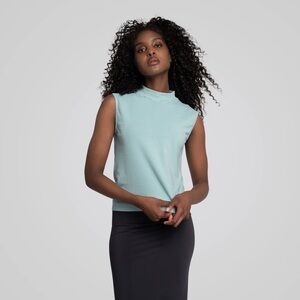 Epoque evolution sleeveless mock neck tee, size M